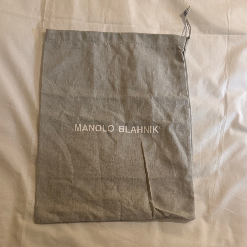 Manolo Blahnik Gray Shoe Bag